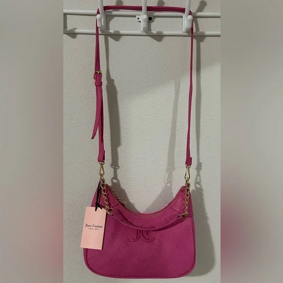Rare NWT Juicy Couture Good Times Shoulder Bag Juicy Pink - Picture 6 of 15